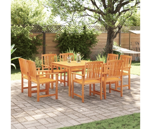 Conjunto de Comedor para Jardín de 9 Piezas  en Madera Sólida de Acacia