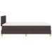 Cama con somier  con colchón y LED marrón oscuro 120x200 cm tela