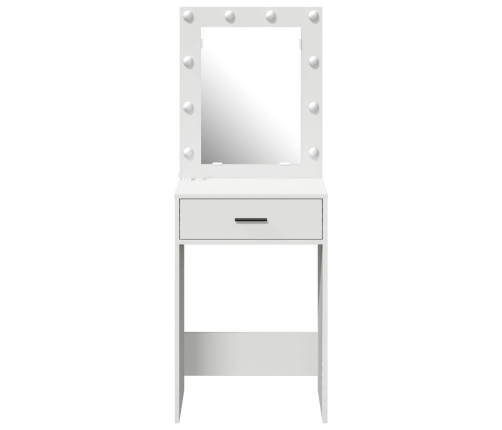 Mesa de Tocador  con Luces LED Blanca 50x41x135 cm