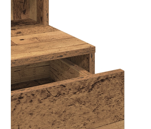 Mesa de Maquillaje con Espejo y Luces LED Madera Vieja Madera Ingenierizada