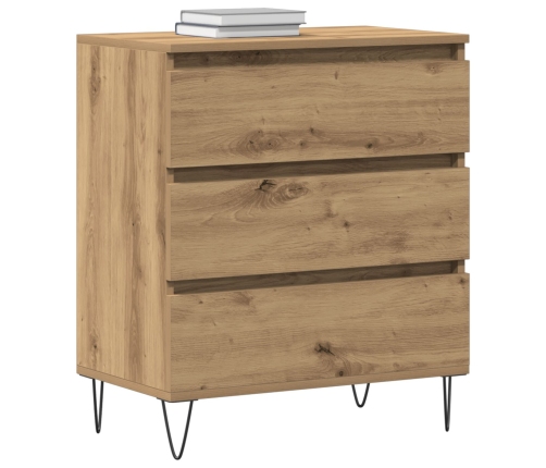 Aparador con Cajones de Roble Artesanal 60x35x70 cm Madera Engineered