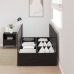 Estructura de Cama  Roble Negro 75x190 cm Madera Fina