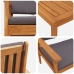 Set de Sofá de Jardín de 3 Piezas con Cojines de Madera Maciza de Acacia
