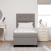 Cama con Base Futón  Taupe 100x200 cm Tela